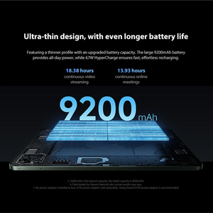 Xiaomi Pad 8 Pro รุ่น Global แท็บเล็ต Mi ชิปประมวลผล Snapdragon 8 Elite หน้าจอ 11.2 นิ้ว ความละเอียด 3.2K 144Hz แบตเตอรี่ 9200mAh รองรับการชาร์จเร็ว 67W turbo - Product Image 4