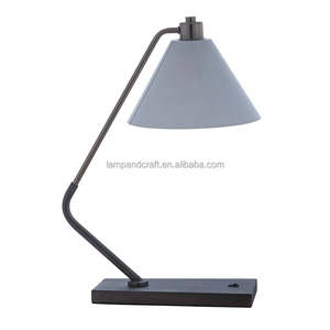 Lámpara de Escritorio de Níquel con Interruptor y Enchufe en la Base para Decoración del Hogar, Dormitorio, Vestíbulo de Hotel, Habitación de Hotel - Product Image 3