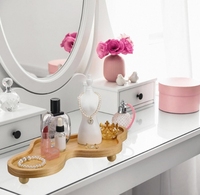 Plateau nuage moderne en bois à un niveau pour la décoration intérieure Plateau de présentation de bijoux en gros personnalisé avec technique de laque