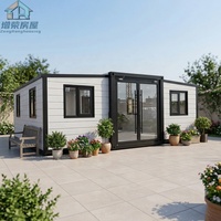 Unité de conteneur extensible moderne de 20 pieds, maison conteneur, fabricant de maisons conteneurs pour hébergement sur chantier et kiosque commercial