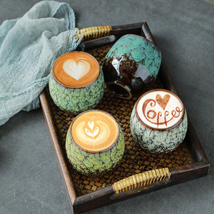Nouveautés <span class=keywords><strong>2021</strong></span> 250ml Tasses et mugs en porcelaine avec logo personnalisé Tasse à café vintage Tasse à boire en céramique Mugs turcs Tasses à café arabes - Product Image 3