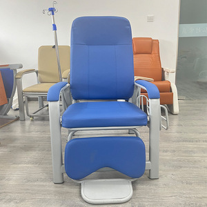 Fauteuil d'infusion simple et épaissi pour hôpital, inclinable avec repose-pieds, à usage médical - Product Image 3