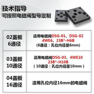 Plaque de couvercle de vanne solénoïde hydraulique en fonte, boulons de diamètre 6/10/16/25, passage d'huile 02/03/04, conception mécanique pour bouchons de vanne - Product Image 4
