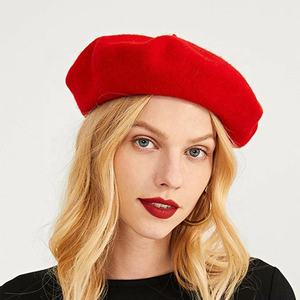 ODM Factory Wholesale Customized Boina Quality Cheap Price Solid Color Plain Barett Cap Autumn Warm Wool Beret <strong>Hat</strong> - Product Image 6