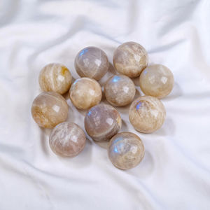 Sfera di <span class=keywords><strong>Cristallo</strong></span> Naturale in Pietra di Luna Lucidata, Mini Sfera Decorativa per Cristalloterapia, Vendita all'Ingrosso - Product Image 5