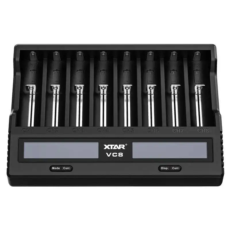 XTAR Newest Universal intelligent charger VC8 8 slot fast charger max 3A for 18650 20700 21700 Ni-MH batteries Xtar 18650