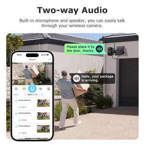 Kit de caméra de sécurité IP Wi-Fi solaire <span class=keywords><strong>sans</strong></span> <span class=keywords><strong>fil</strong></span> HD 3MP avec audio bidirectionnel, vision couleur, couverture 500M pour la maison - Product Image 4
