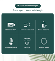 Support de chargeur rapide sans fil 4-en-1 15w Bamboo Wireless Charger Magnetic peut être personnalisé pour les enseignes de la maison/bureau