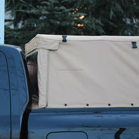 Bâche de benne souple rétractable 4x4 tout-terrain étanche pour pick-up, pliable avec fermeture éclair et fenêtres pour Hilux NP300 F150