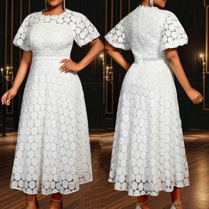 chinese dress ladies Elegant White Cocktail Dress for Weddings and Modest Church Outfits  AOMEI  DRESS