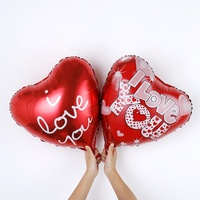 18 Zoll Herz Ich Liebe Dich Folienballon Partydekoration für Erntedankfest Valentinstag Hochzeitsdekoration