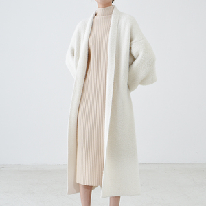 BZ24 invierno Faux Mink <span class=keywords><strong>mujer</strong></span> elegante cárdigan manga larga linterna abrigo <span class=keywords><strong>Vintage</strong></span> tejido tamaño libre señoras suéter cárdigan - Product Image 2