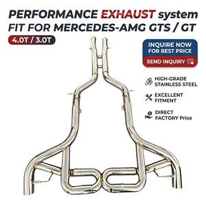 Sistema de Escape Catback Recto de Acero Inoxidable Vortex para Mercedes AMG GTS GT 4.0T 3.0T con Doble Salida Cromada y Sistema de Sonido - Product Image 1