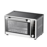 Four de comptoir multifonction en acier inoxydable à grande capacité avec contrôle numérique, four grille-pain électrique pour viande grillée et poulet rôti