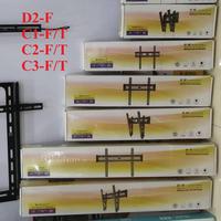 حامل تلفزيون ثابت على الحائط من زينو مع ميزان، لشاشات 26-65 بوصة، LCD/LED، متوافق مع VESA 100x100-400x400، حامل تلفزيون ثابت D2-F