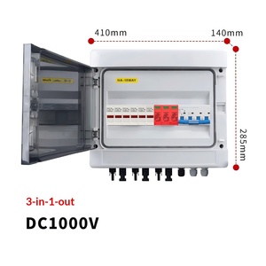 Caja Combinadora Fotovoltaica de 410x140x285mm, Tres Entradas y Una Salida, DC1000V, Caja de Conexiones Solares, Caja de Distribución Fotovoltaica - Product Image 2