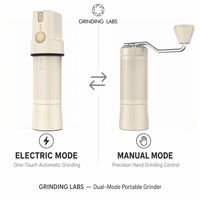 Molinillo de Café Portátil 2 en 1 H40, Manual con Manivela y Eléctrico USB-C, Molinillo de Bolsillo de Aluminio para Camping, Viajes y Espresso