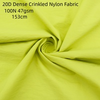 Tissu en nylon froissé 20D Dense Millet, hydrofuge et anti-UV, pour vêtements de sport d'extérieur, doudounes et vestes en duvet