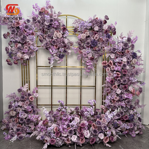 SMOOTH Dreamy Lavender Purple Floral Backdrop Set, Arreglo de Flores de Seda Personalizado, Fondo de Pared para Fotos de Boda - Product Image 6