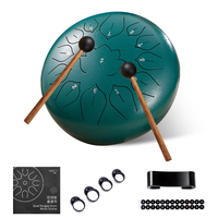 OEM Direct 12 Inch 13 Key Tongue Drum, Carbon Steel Shell, Compact Hand Pan Drum for Music Education All Ages