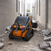 Mini-chargeuse compacte sur chenilles homologuée CE, prix usine, avec moteur diesel/électrique pour travaux municipaux