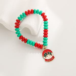 Adjustable Christmas Tree Style Acrylic Abacus Beads <b>Bracelet</b> Customizable <b>Cute</b> Jewelry for Parties - Product Image 2