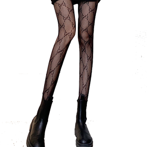 Collants résille noirs pour femme, motif lettres, style <span class=keywords><strong>mature</strong></span>, populaires pour l'été - Product Image 5