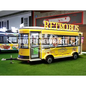 Özelleştirilmiş sokak yemeği Airstream römork karavan otobüs Fast Food römork mutfak