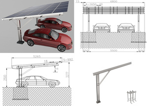 Bán Buôn Thép Không Gỉ Carbon Thép Năng Lượng Mặt Trời Năng Lượng Carport Gắn Hệ Thống Không Thấm Nước PV Bãi Đậu Xe Cấu Trúc Cho Năng Lượng Mặt Trời Carports - Product Image 6