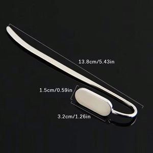 Swan Neck Oval Metal <b>Book</b> Marker Hanger Clip Reading Page Holder Zinc Alloy Bookmark Stationery Office Supply Gift - Product Image 5
