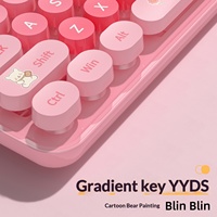 Full Size Cute Keyboard And Mouse Combo For Girls Factory Direct Wholesale Women Lovely Desktop Computer Set