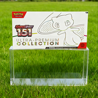 Boîte de rangement en acrylique 100 % résistante aux UV pour cartes Pokémon, édition anglaise et japonaise, 151 ETB, avec couvercle magnétique