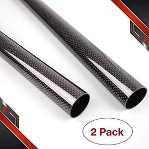 Tubos de Fibra de Carbono 100% Pura de 330 mm x 20 mm x 22 mm, Envueltos en Rollo 3K, Superficie Brillante, Bolsas para Cuadricópteros, Producto de Fibra de Carbono Tejida - Product Image 4