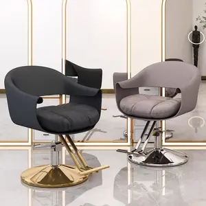 Barber Chair Lifting Swivel Leather Wholesale Cheap Luxury Modern Vintage Kids Shop Gold Shampoo Salon Barber Chair For Men