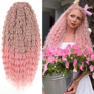 Bó Tóc Gợn Sóng Sâu Dáng Rộng Tóc Móc Xoắn Xoăn Sóng Sợi Tổng Hợp Siêu Dài Ariel Ở Nga Tóc Bện Sợi Tổng Hợp Nối - Product Image 2