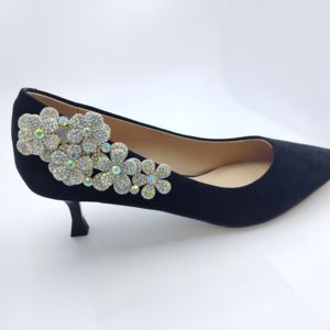 Grosir 3D bunga berlian imitasi tambalan kristal Dekorasi DIY Appliqued untuk sepatu pakaian tas topi - Product Image 3