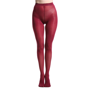 Collants en denim à carreaux pour femmes, vêtement doux, Semi-Opaque, renforcé, à couleur unie, 80 - Product Image 2