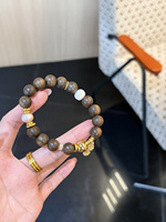 Bracelet en cristal naturel Sinyore Zhian - Bois d'agar/Perle d'eau douce