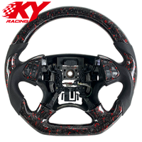 Volant sport en cuir et fibre de carbone forgée rouge personnalisé, adapté aux Acura TL ILX TLX MDX ZDX NSX