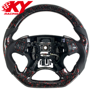 Volant sport en cuir et fibre de carbone forgée rouge personnalisé, adapté aux Acura TL ILX TLX MDX ZDX NSX - Product Image 1