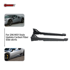 สเกิร์ตข้างรถยนต์คาร์บอนไฟเบอร์แบบแห้ง สำหรับ Ferrari 296 GTB รุ่น MSY สไตล์ Prepreg คาร์บอนไฟเบอร์ แผงข้างตัวถังแบบขยาย สำหรับตกแต่งรถยนต์ - Product Image 1