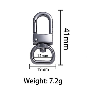 Accesorios de hardware de equipaje, abrazadera de aleación de zinc, anillo D, hebillas de bloqueo de bolsa para bolsas DIY, <span class=keywords><strong>12mm</strong></span>, 15mm, 20mm, venta al por mayor - Product Image 4