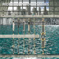 Rampe d'escalier moderne en aluminium - Balustrade résistante à l'eau avec des poteaux au design unique pour la décoration intérieure