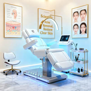 Cama de Masaje Eléctrica Moderna Sincoo, 4 Motores, Plegable, Silla Facial para Salón de Belleza y Spa, Cuero PU, Ajustable, con Características de Acero Inoxidable - Product Image 1