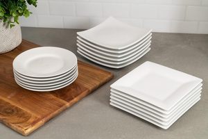 10.5 Inch Restaurant Use Bulk Classic Polished White Porcelain <b>Ceramic</b> AB Grade <b>Plate</b> Dish 20pcs Stocked Inthetrend Brand Custom - Product Image 4