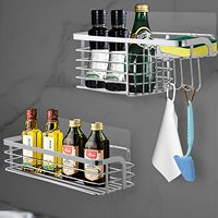 Panier de Douche Moderne en Acier Inoxydable SUS304 Écologique, Étagère Adhésive Sans Perçage pour Douche