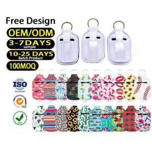 Neopren el sabunu kabı dezenfektanı şişe asılı çanta süblimasyon kol seti mermer <span class=keywords><strong>mini</strong></span> 30ml anahtarlık chapstick - Product Image 1