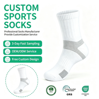 Chaussettes de sport pour hommes - Automne, tricotées, noir et blanc, avec panneau en maille respirante pour le basketball, la course à pied et la gym