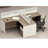 Centro de trabajo de llamadas de madera moderno basado en actividades, estación de trabajo de oficina Modular con bandas de borde de PVC, marco de acero recubierto de polvo