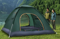 Tente de camping Oxford quatre saisons, dôme interconnecté avant-arrière, une chambre, ventilation 3D, respirante, imperméable, montage rapide et automatique
